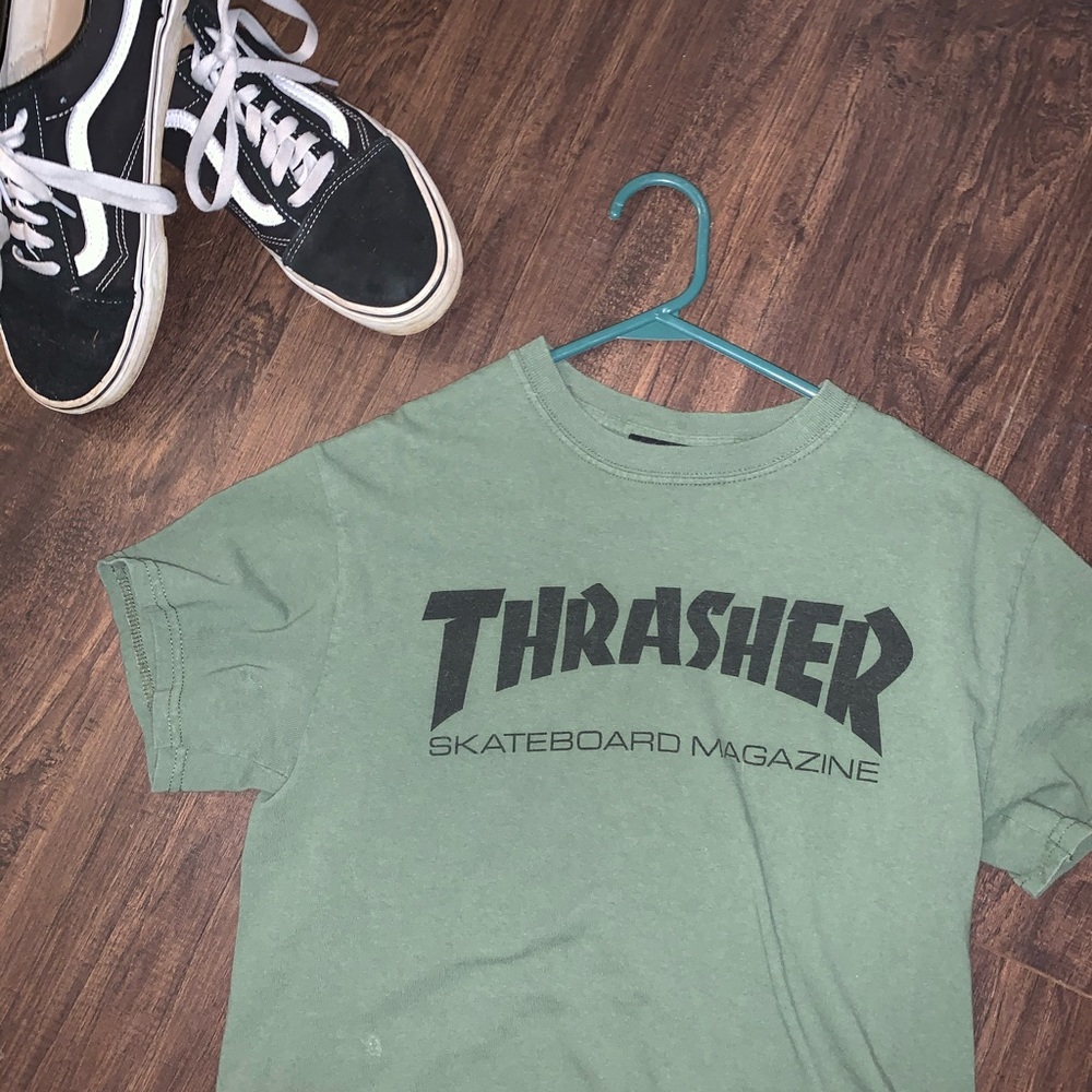 green thrasher skater shirt